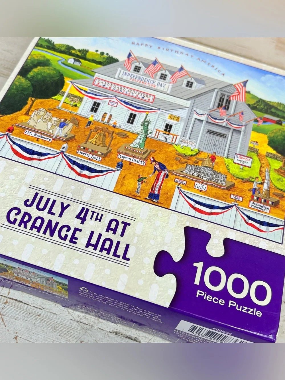 MasterPieces Jigsaw Puzzle 1000 Pc July 4th At Grange Hall Art Poulin Complete